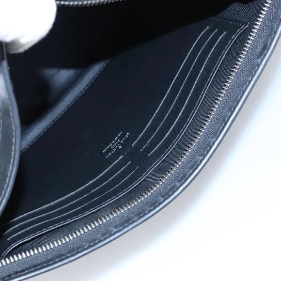 LOUIS VUITTON Monogram Eclipse Pochette Voyage MM Clutch Bag M61692 Auth 101256 - Picture 12 of 16